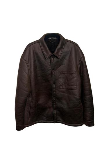 LEATHER JACKET WARM AND RELAXED FIT