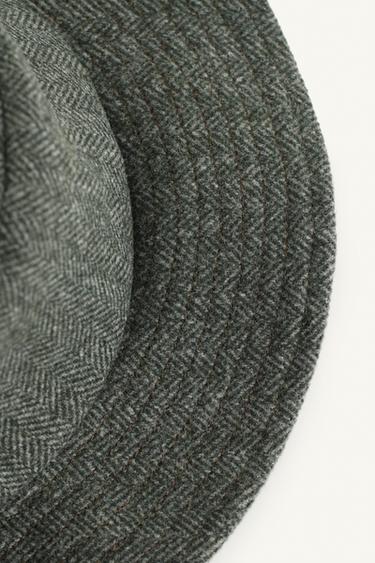 HERRINGBONE HAT WITH WOOL LIMITED EDITION - mid khaki by Zara - Image 5
