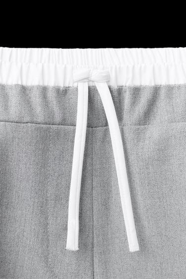 DOUBLE WAISTBAND TROUSERS - Grey by Zara