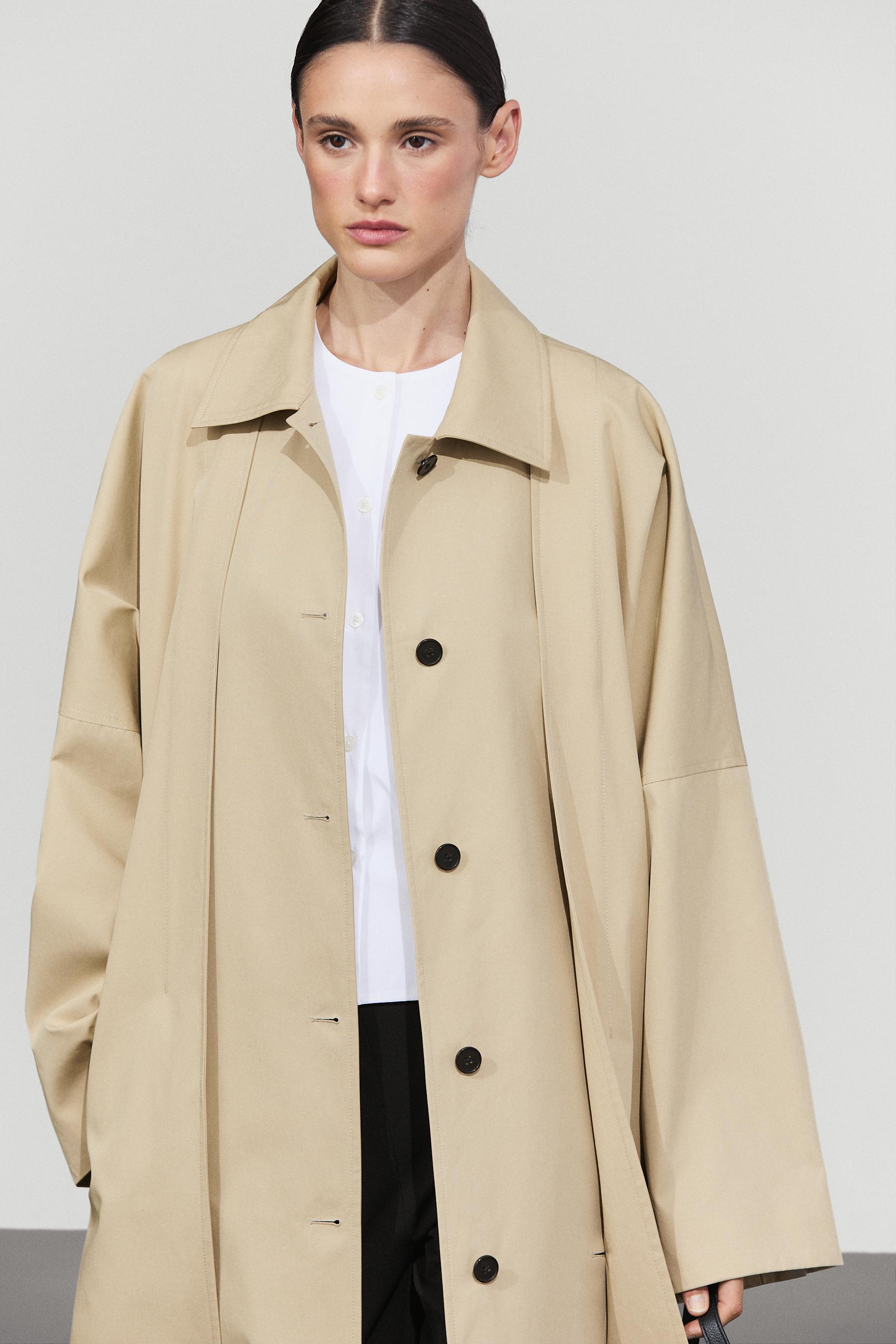 Trench en coton mélangé avec détail split