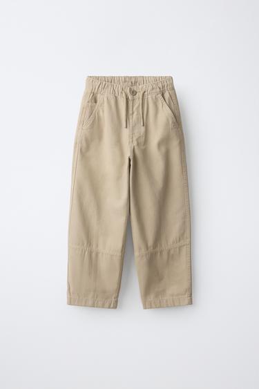 BAGGY CANVAS PANTS — Sand 2