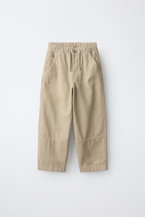 CANVAS BAGGY TROUSERS - Sand by Zara - Image 0