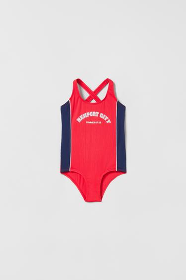 KIDS/ BAÑADOR NEWPORT CITY - Rojo de Zara - Imagen 0