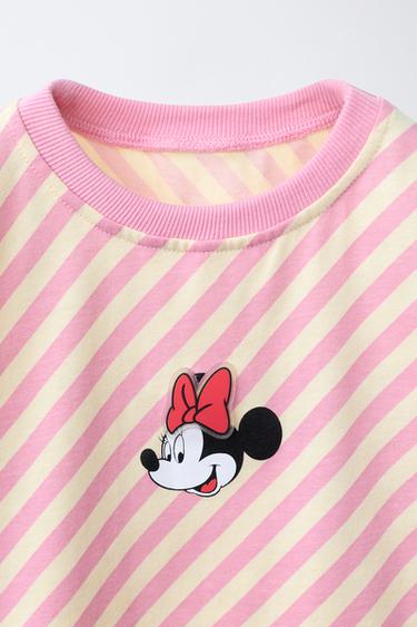 STRIPED T-SHIRT WITH RUBBERISED PATCH MINNIE MOUSE © DISNEY - striped by Zara - Image 2
