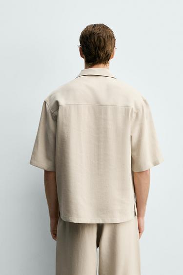 RELAXED FIT FLOWING SHIRT - Ecru by Zara