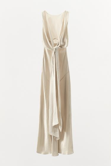 ROBE SATINÉE EFFET FROISSÉ LIMITED EDITION - Beige de Zara - Image 2