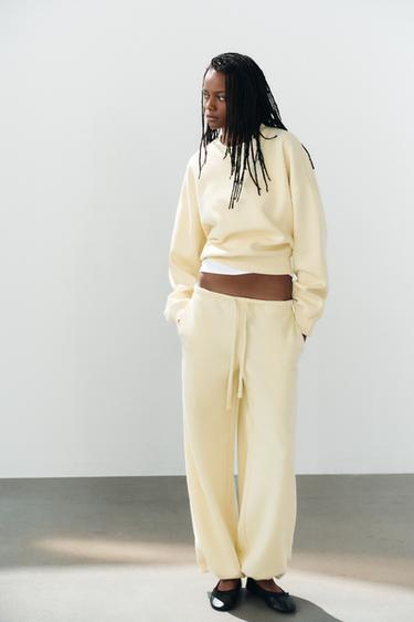 SWEATSHIRT DE FELPA BÁSICA - Amarelo da Zara - Imagem 0