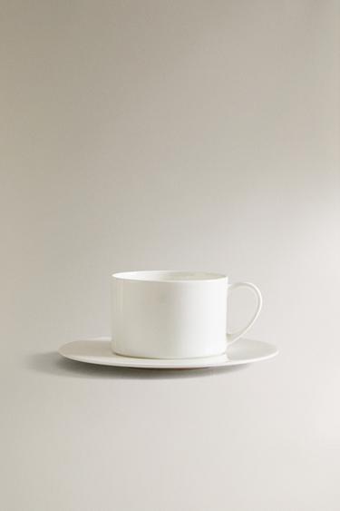 BONE CHINA TEACUP - White by Zara
