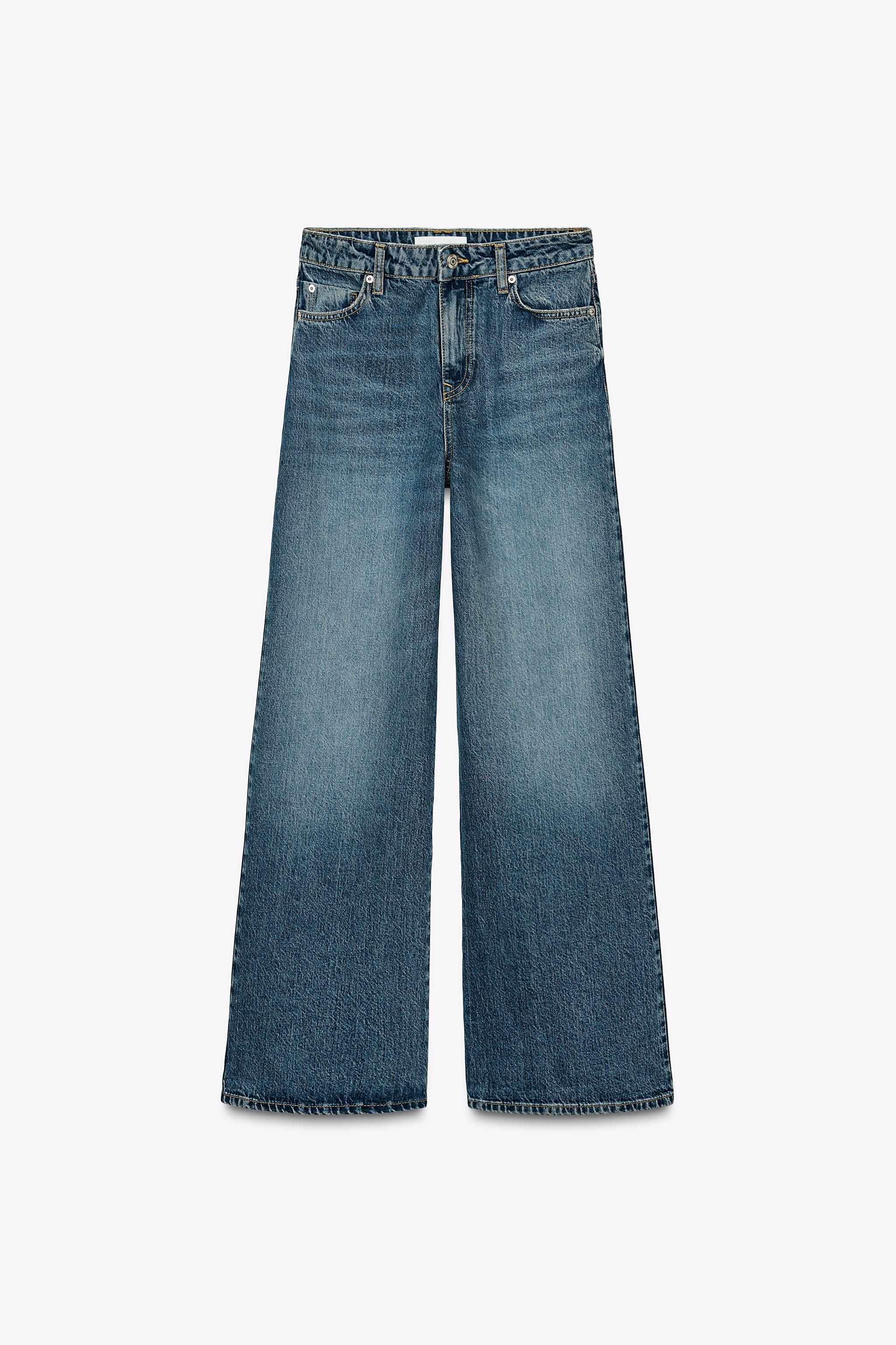 Z1975 WIDE LEG LOOSE HIGH-WAIST JEANS - Faded blue | ZARA