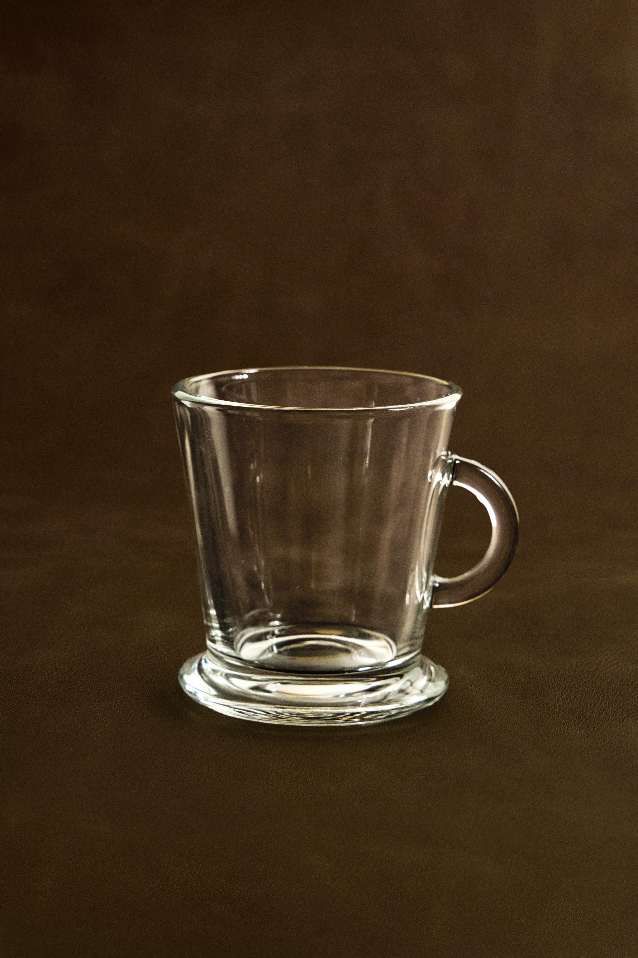 TRANSPARENT GLASS CAPPUCCINO CUP
