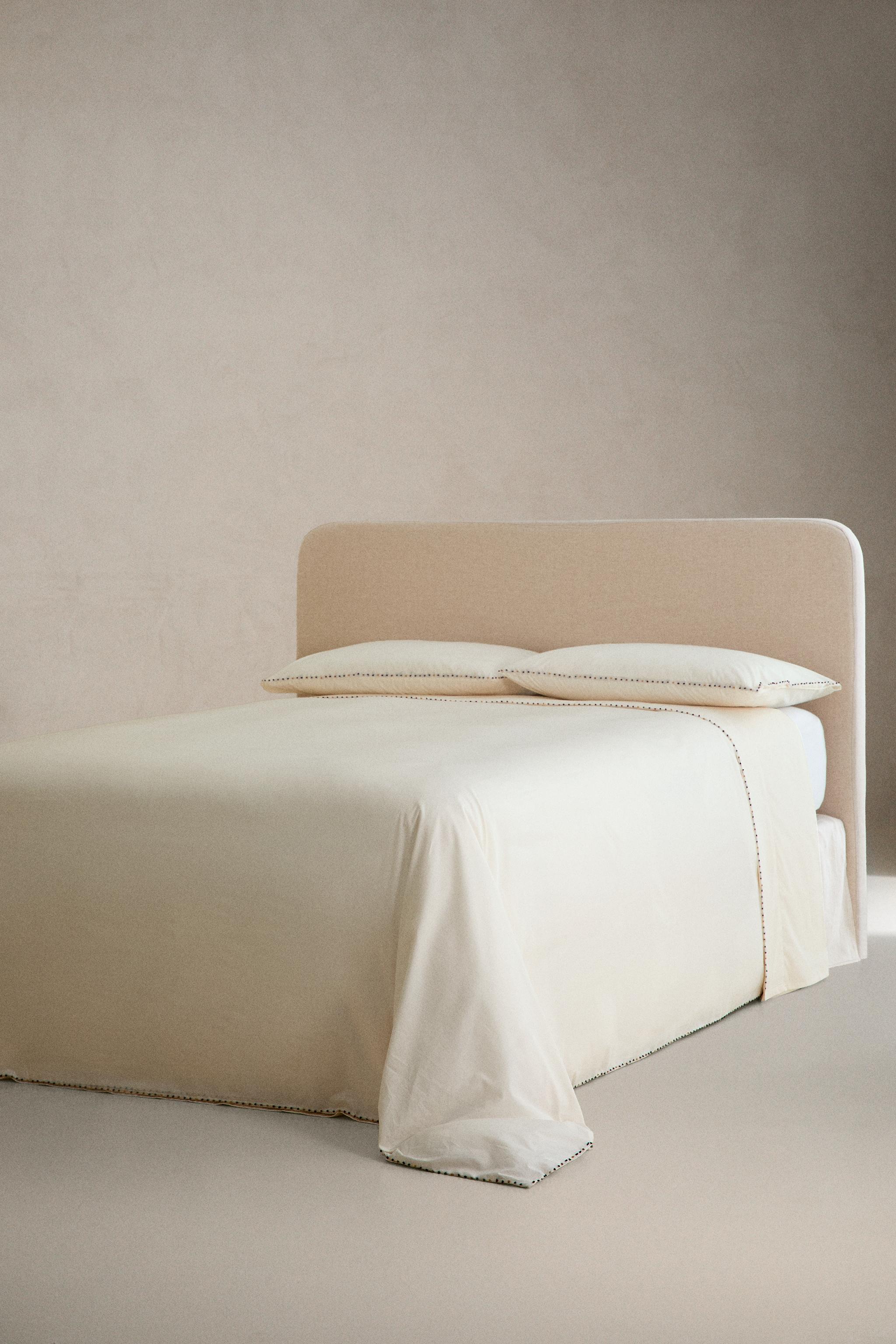 POM-POM COTTON PERCALE DUVET COVER (300 THREAD COUNT)