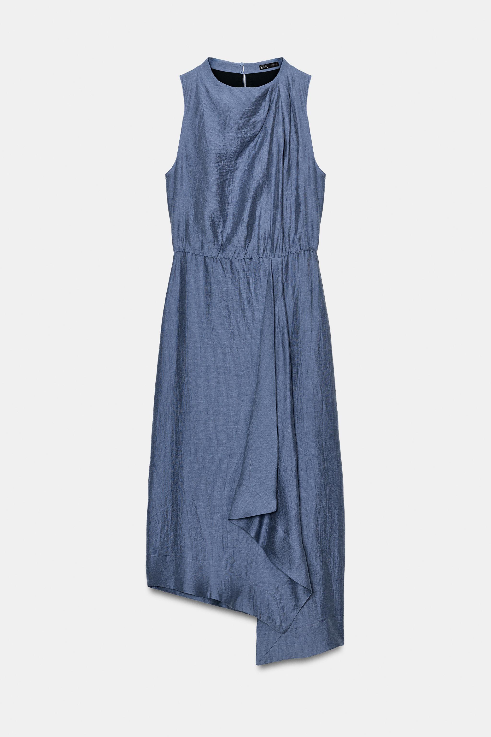 ROBE MI-LONGUE SANS MANCHES EN LIN