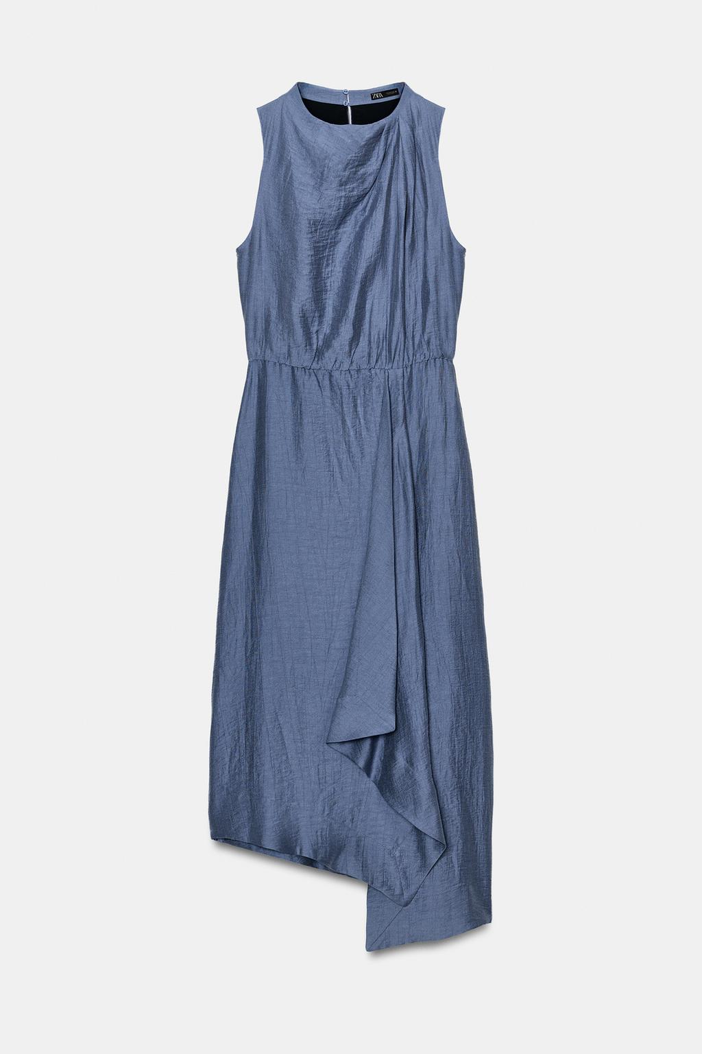 SLEEVELESS LINEN MIDI DRESS - image 2