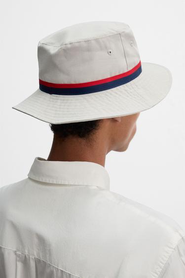 BUCKET HAT WITH RIBBON - Stone by Zara - Image 1