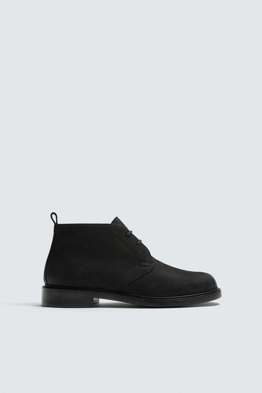 LEATHER BOOTS - Black by Zara