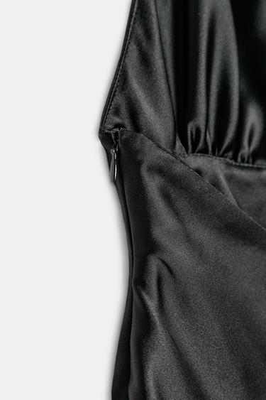 KURZES KLEID IN SATINOPTIK - Schwarz von Zara