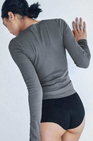 PLAYERA ALGODÓN - Gris de Zara