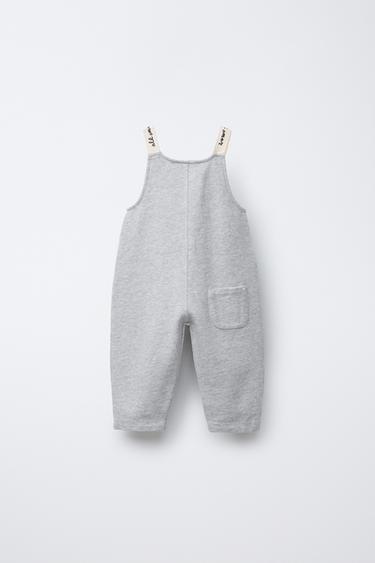 LONG PLUSH DUNGAREES - Grey marl by Zara - Image 1