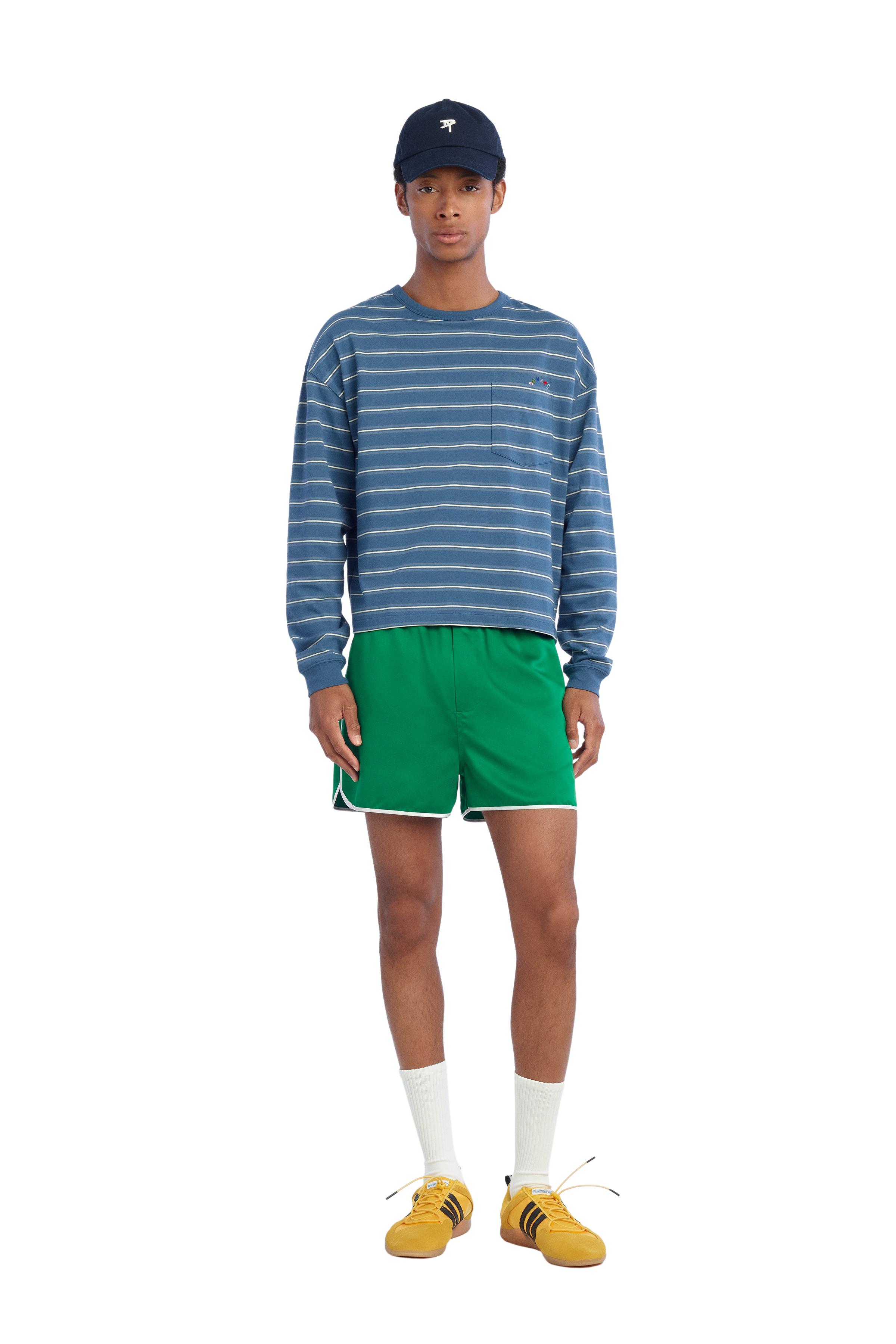 Мужские футболки Zara EMBROIDERED STRIPED POCKET T-SHIRT