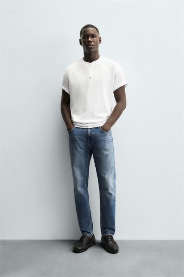 BASIC SLIM FIT JEANS - Mid-blue by Zara