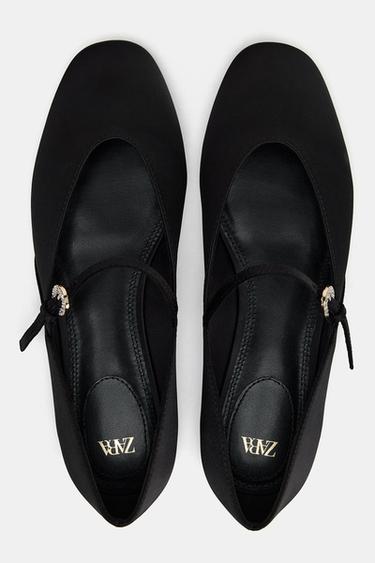 SATIN-EFFECT BALLET FLATS 50TH ANNIVERSARY - Black by Zara - Image 5