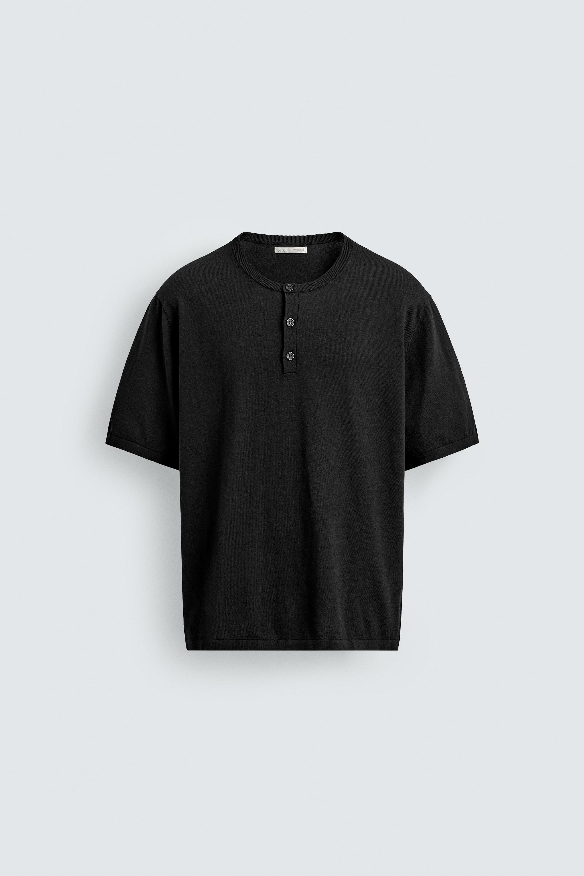 KNIT HENLEY SHIRT