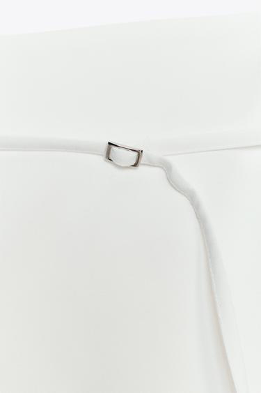 SKORT WITH BELT - White by Zara - Image 7