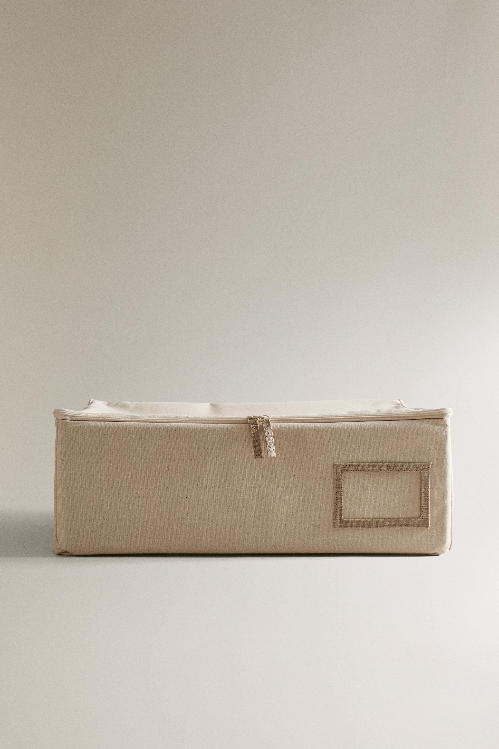 MEDIUM WARDROBE ORGANIZER BOX — Ecru