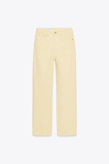 TRF MOM HIGH-WAIST JEANS - Yellow by Zara
