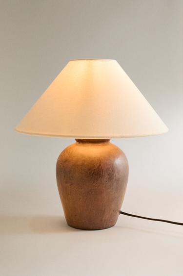 LAMPE DE TABLE PETITE BASE CÉRAMIQUE - Marron de Zara - Image 1