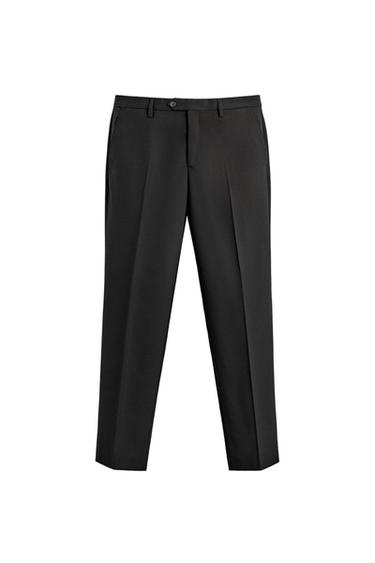 Zara 100% WOOL SUIT PANTS - Black