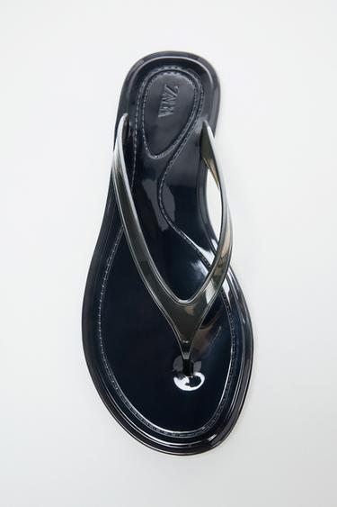 JELLY TOE POST SANDALS - Black by Zara