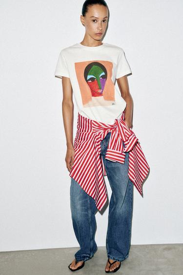 CAMISETA MANGA CORTA CORTNEY - Blanco de Zara - Imagen 0