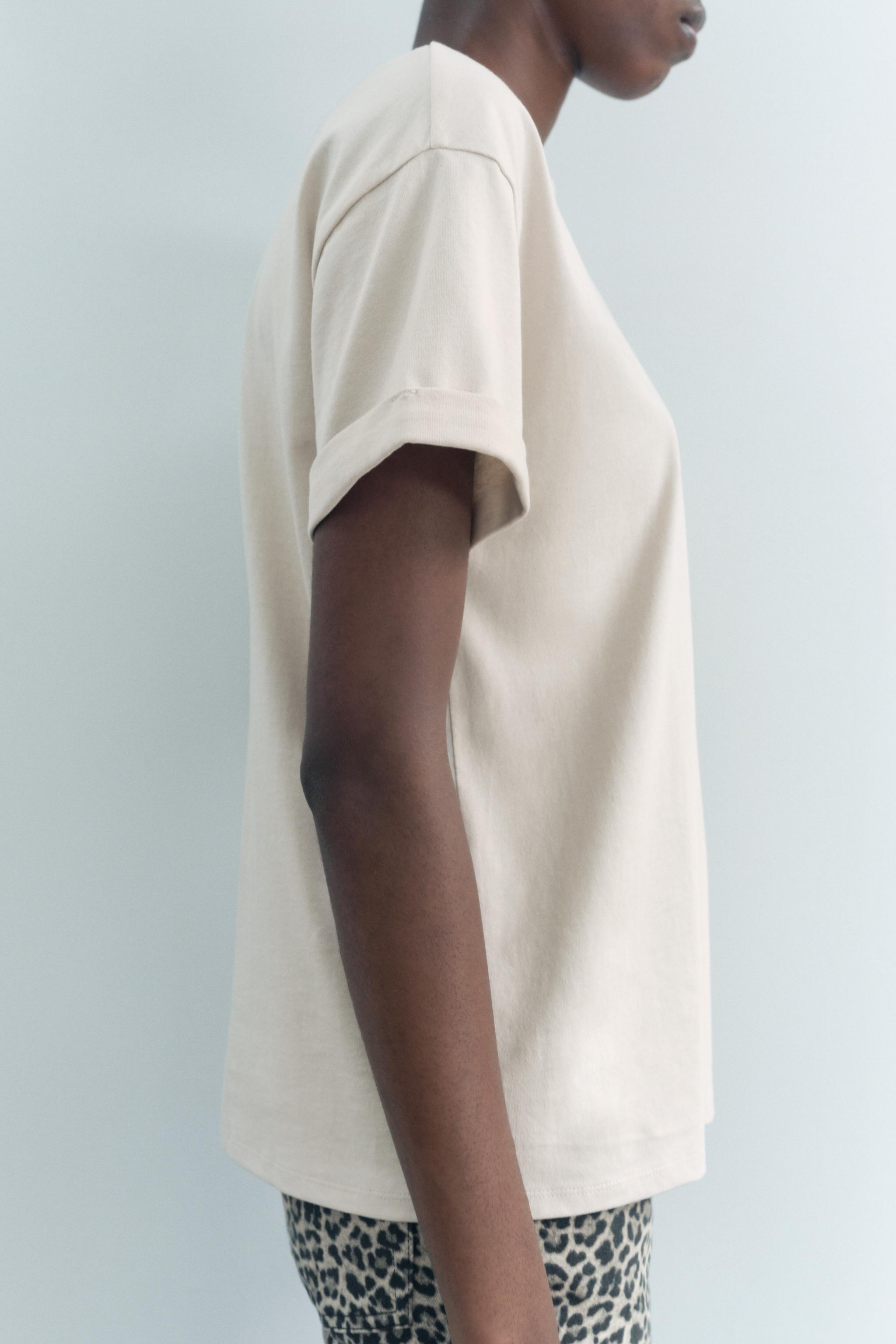 【THE MOZZ】[1+1] Elin Daily Short Sleeve T-Shirt (2TYPE) SHORT-SLEEVED T-SHIRT - Sand | ZARA United States