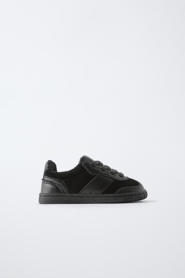 RETRO LEATHER SNEAKERS - Black by Zara