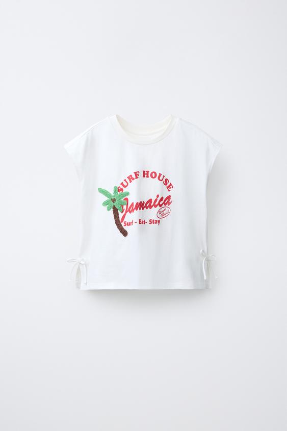 CROCHET DETAIL T-SHIRT - White by Zara - Image 0