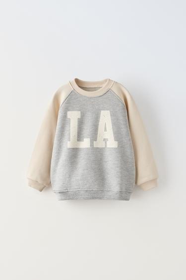 Zara CONTRASTING SWEATSHIRT - Gray marl - Image 0