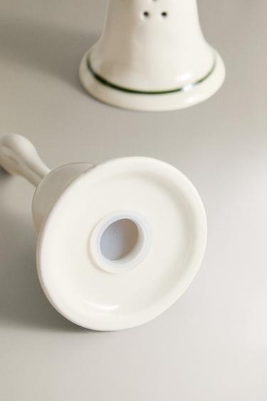 CHRISTMAS BELL SALT AND PEPPER SHAKER SET - Cream by Zara - Image 2