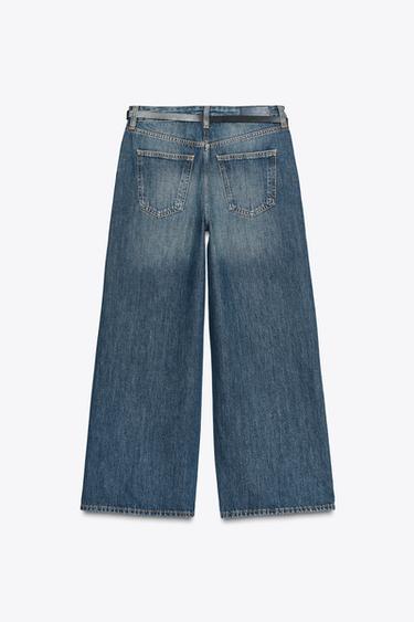 JEAN Z1975 CULOTTE TAILLE HAUTE CEINTURE - Bleu de Zara - Image 8