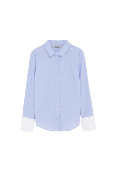 SHIRT WITH CONTRASTING CUFFS