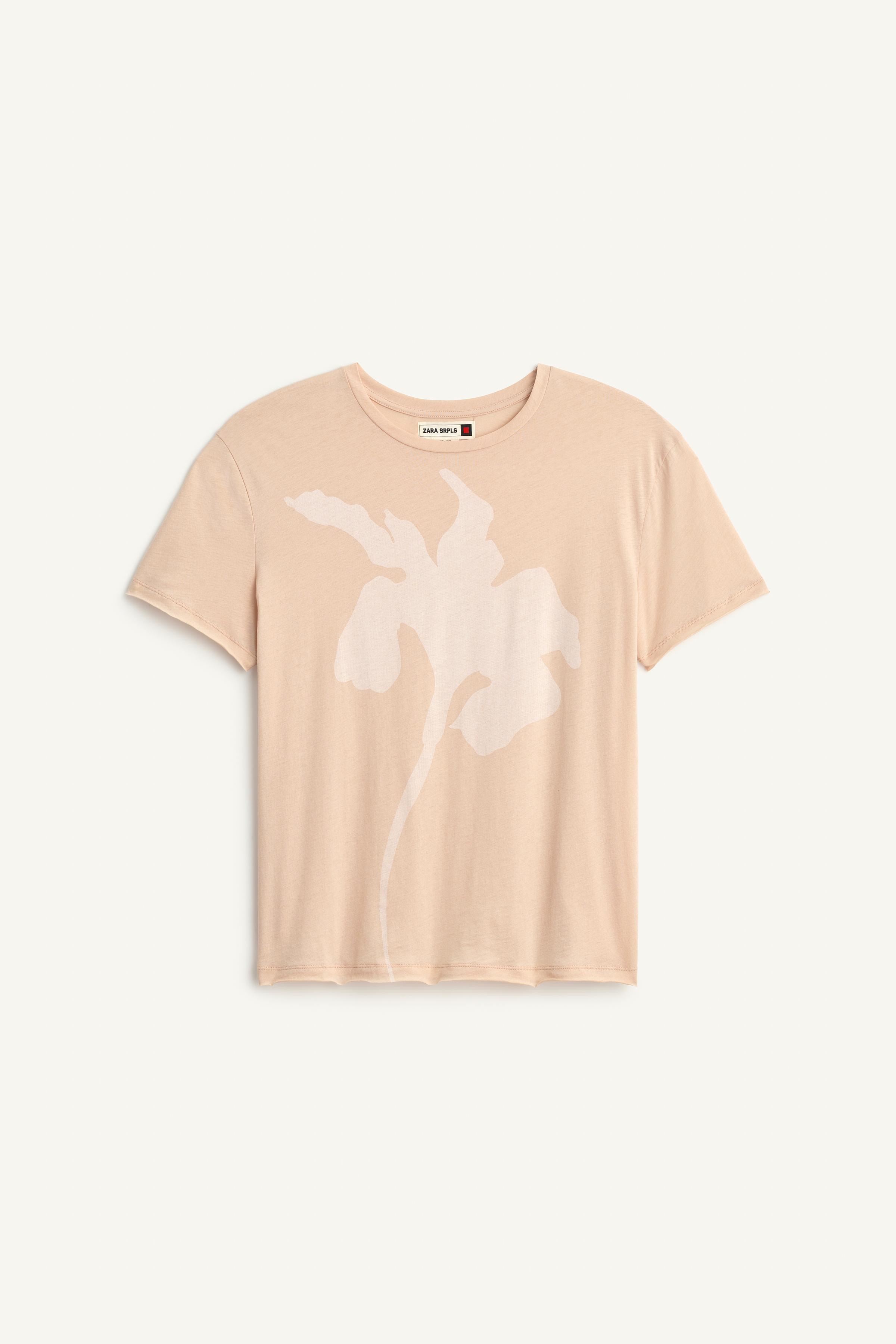 FLWR PRNT T — Light ecru