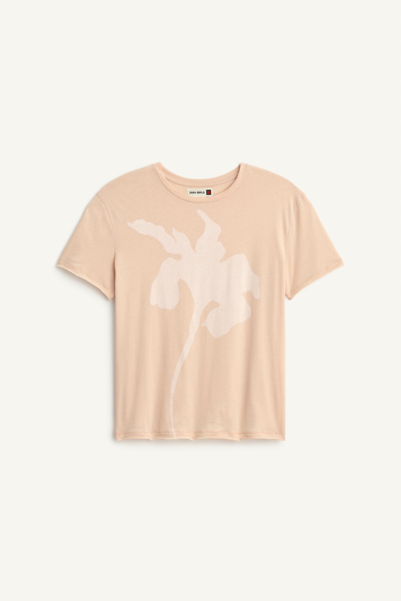 FLWR PRNT T — Light ecru