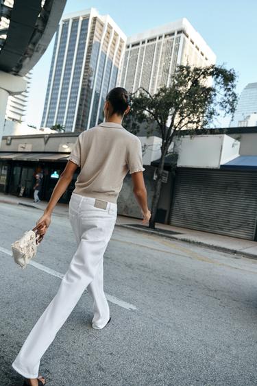 SHORT SLEEVE LACE KNIT CARDIGAN - stone by Zara - Image 2