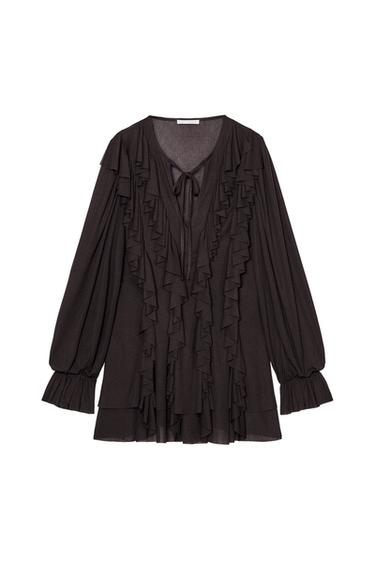SHORT RUFFLED DRESS