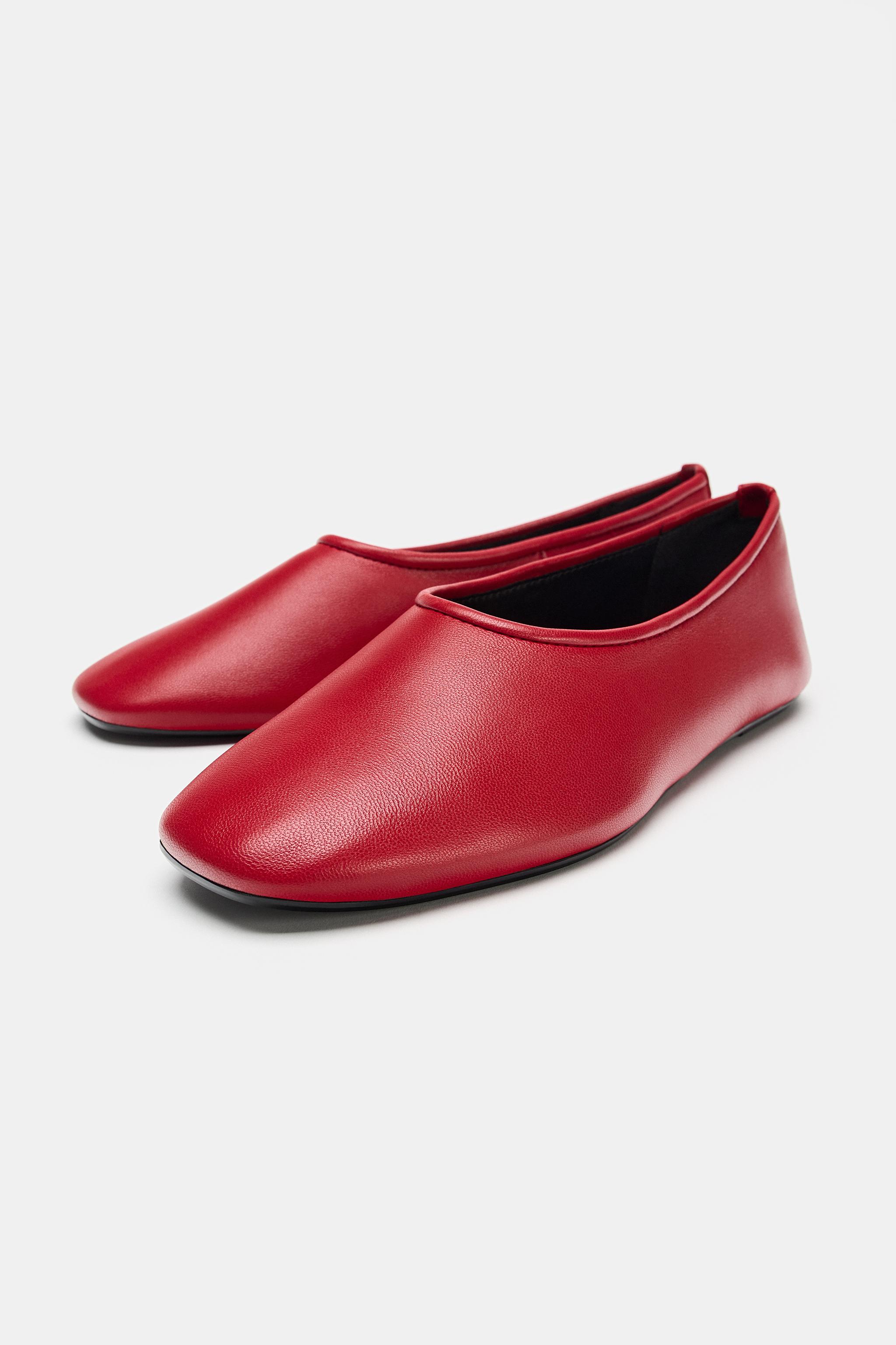 LEATHER BALLET FLATS