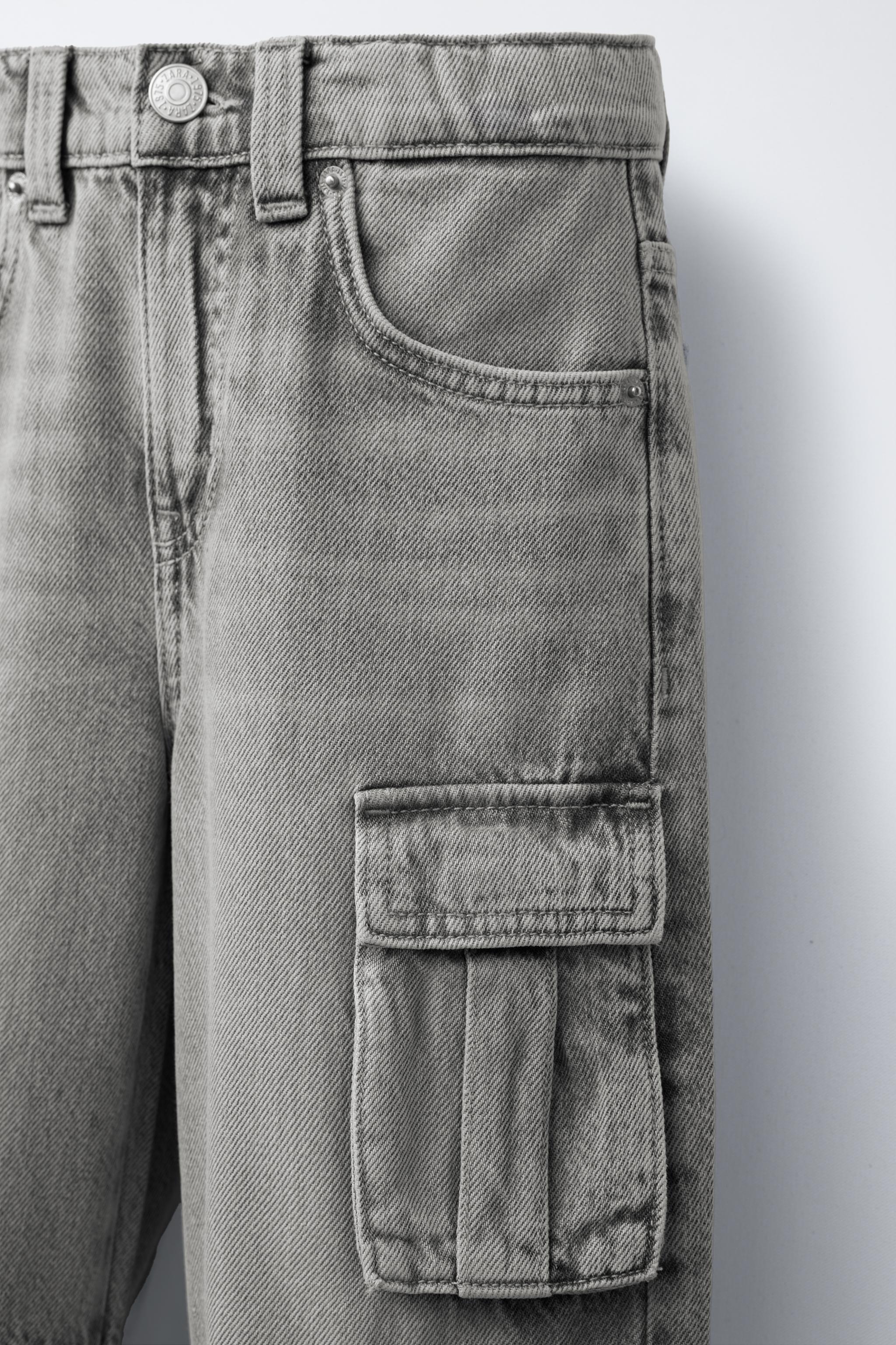 MULTI-POCKET CARGO JEANS - Mid-gray | ZARA United States