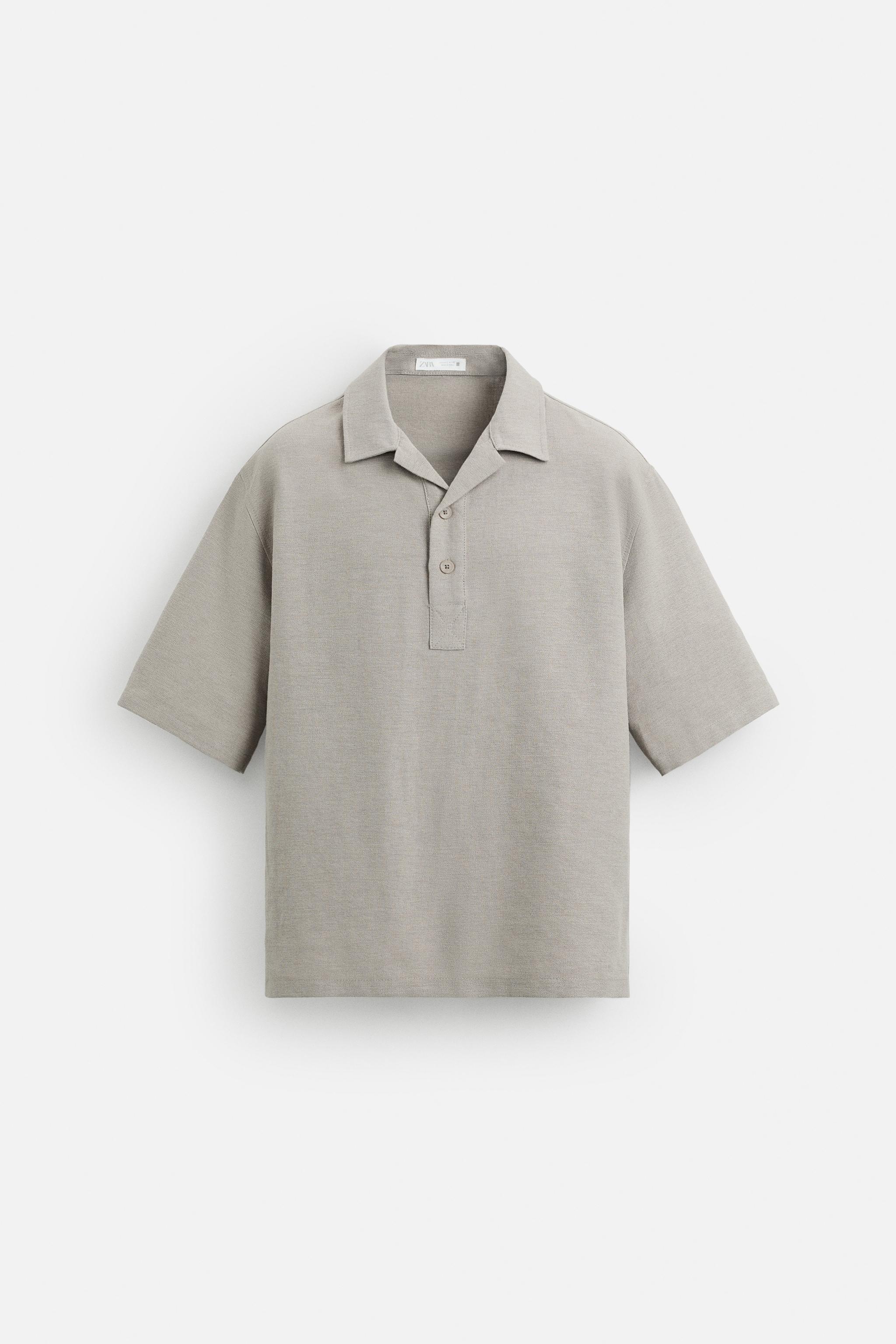 ［ZARA］リラックスフィットポロシャツ 6861/668/710 RELAXED FIT POLO SHIRT - Mid-gray | ZARA United States