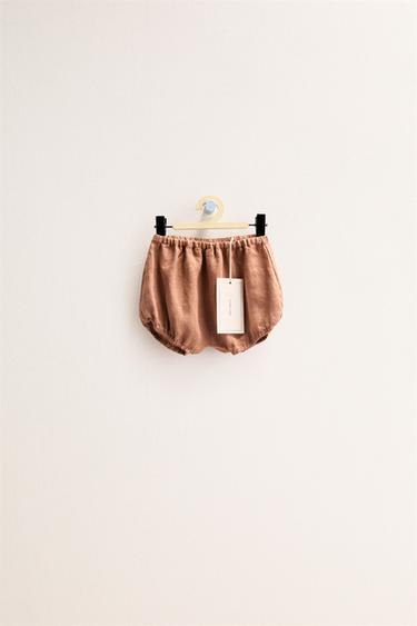ZARA TIMELESS - BLOOMER 100% LINO - Arcilla de Zara