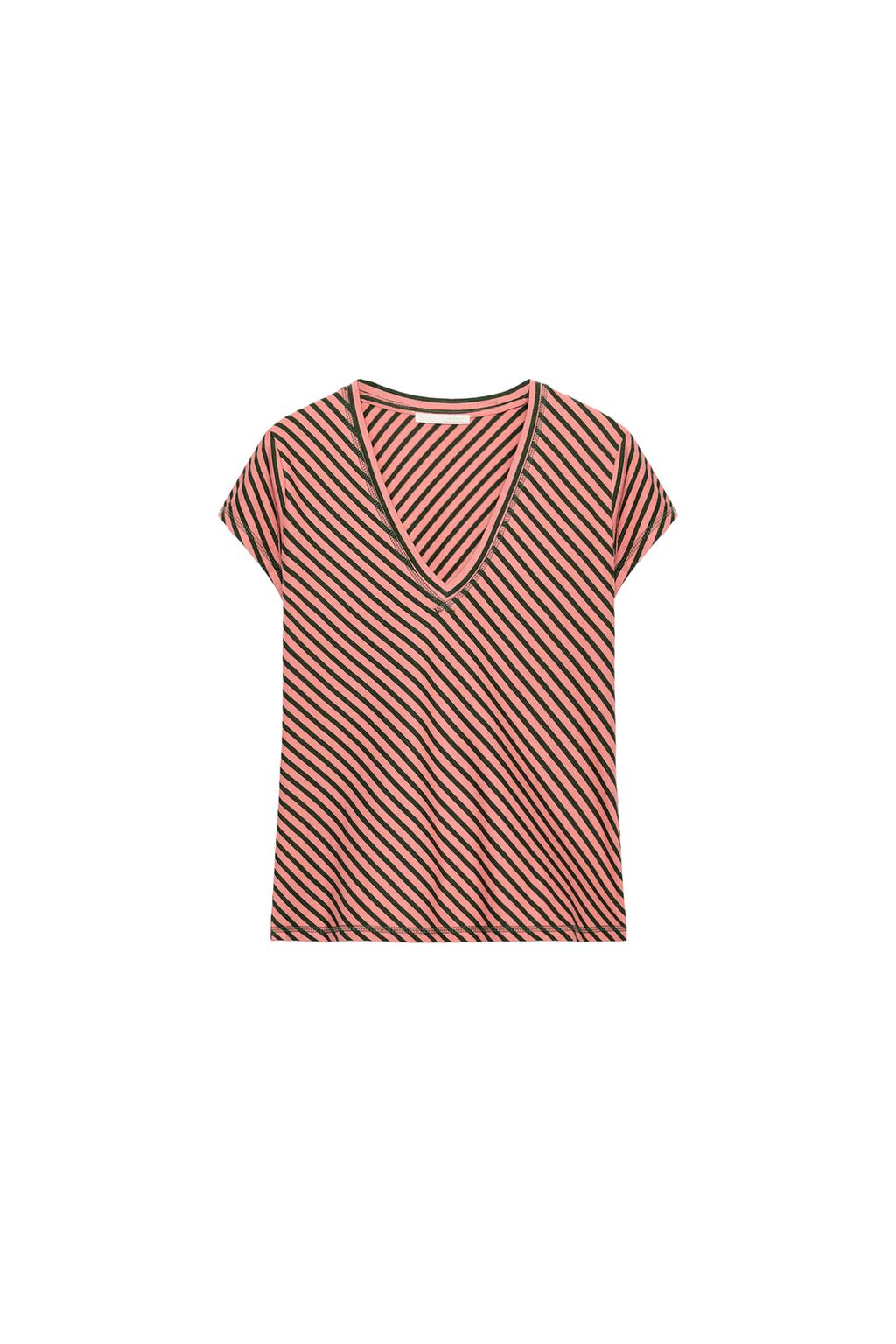 STRIPED LINEN BLEND T-SHIRT - image 3