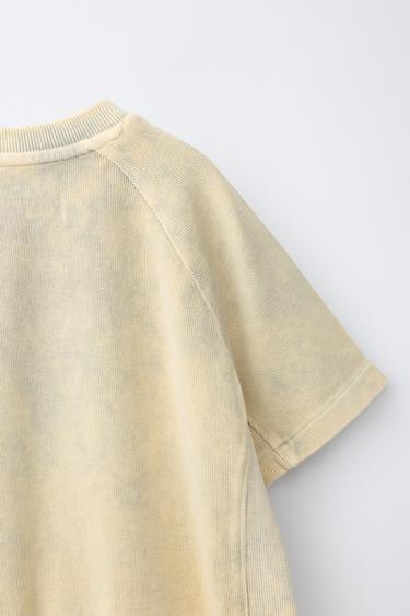 T-SHIRT TEINT EN PIÈCE - Écru de Zara - Image 3